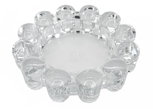 Alice Lane Bubble Candle Dish – Chic Clear Glass Candle Dish for Home Decor – Decorative Modern Candle Holder for Small Candles & Diffusers | Amazon (US)