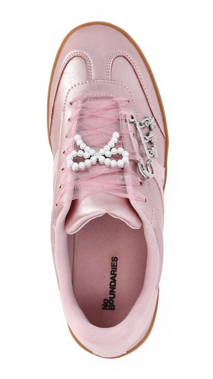 The cutest shoes from Walmart! The color, charms, laces…everything making them so on trend and they do not break the bank. 

On SALE for $11.99 🙌

Perfect for teachers, tweens or moms that just want to be on trend…grab them now at that price 🛍️

#LTKFindsUnder50 #LTKSaleAlert #LTKShoeCrush