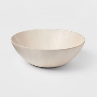 16oz Rubberwood White Washed Serving Bowl - Threshold™ | Target