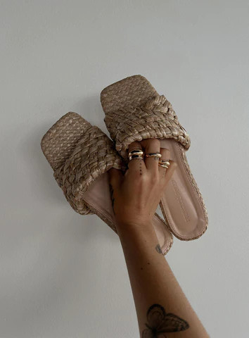 Shoreside Sandals Natural | Princess Polly US