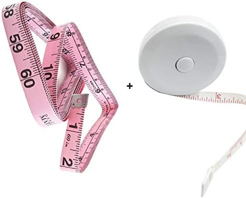 2 Pack Soft Tape Measure Set, 60-Inch/150cm Soft & White Tape Measure Tape for Body Fabric Sewing... | Amazon (US)