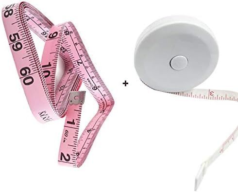 2 Pack Soft Tape Measure Set, 60-Inch/150cm Soft & White Tape Measure Tape for Body Fabric Sewing... | Amazon (US)