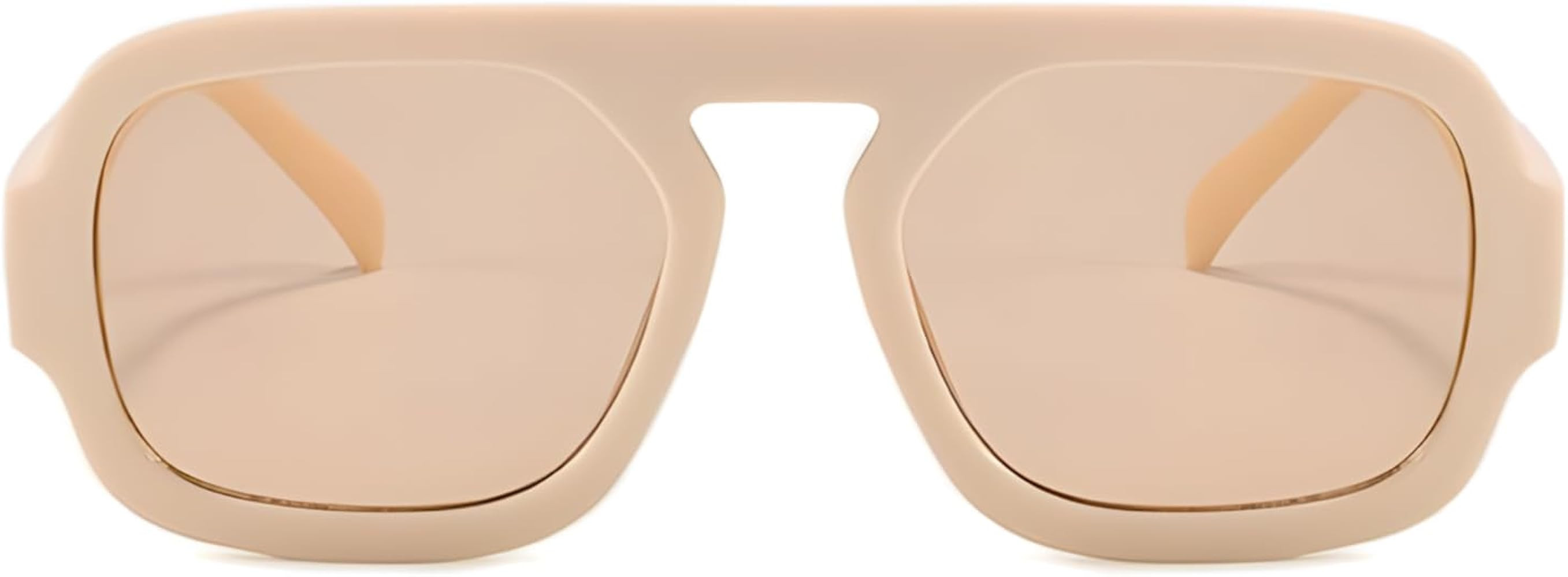 ADE WU Trendy Square Sunglasses for Women Men,Vintage Square Aviator Sunglasses Fashion 70s Inspi... | Amazon (US)