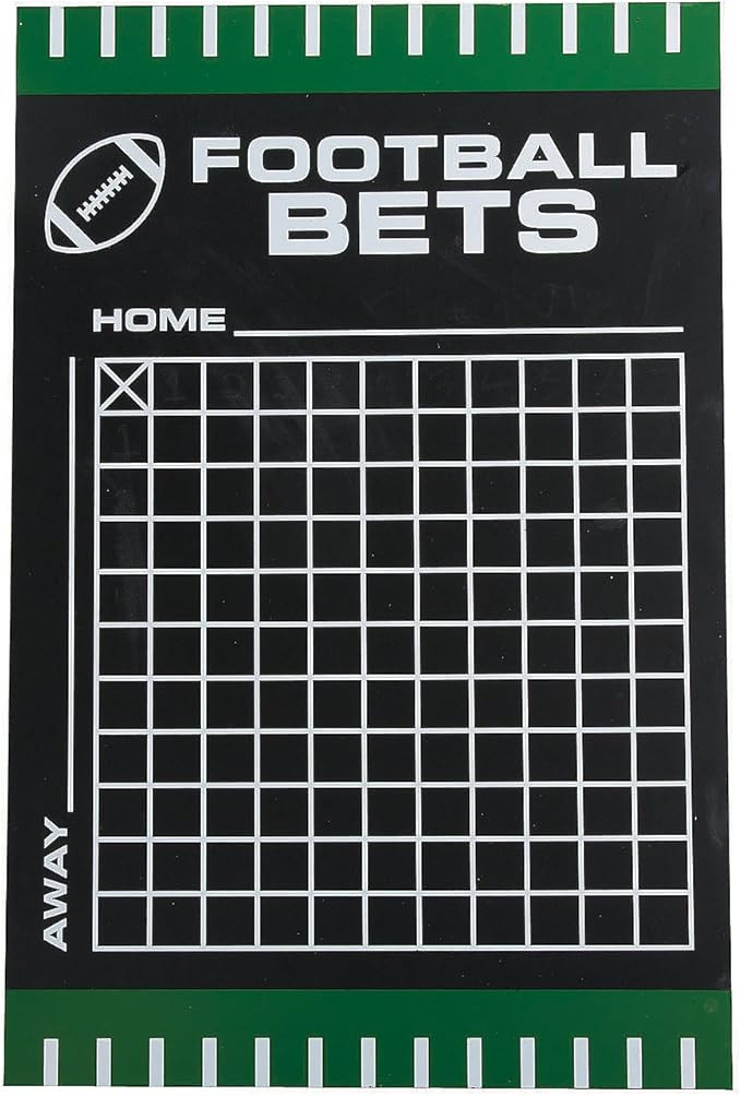 Fun Express Football Betting Squares Chalkboard - Home Decor - 1 Piece | Amazon (US)