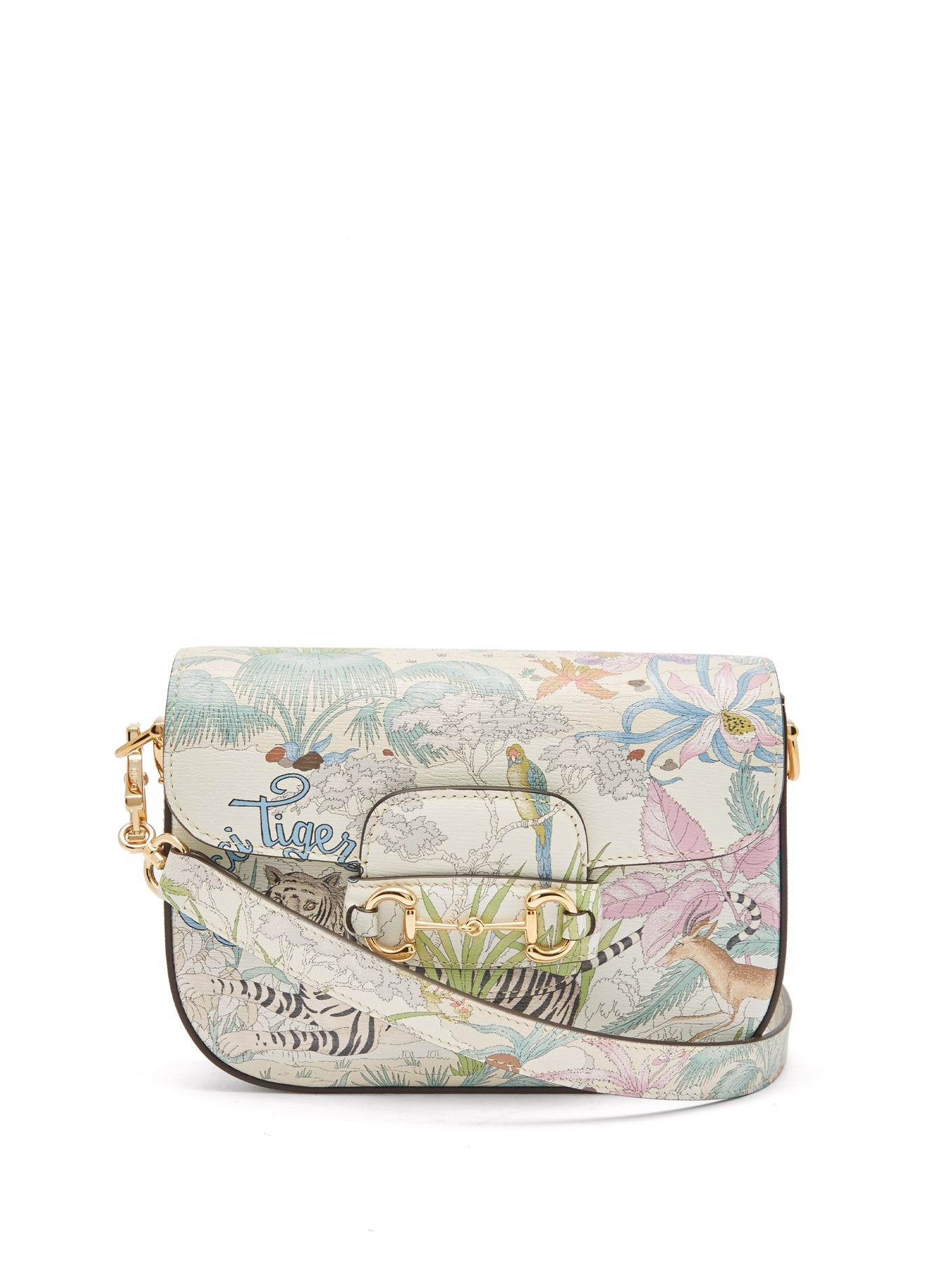 1955 Horsebit tiger-print leather cross-body bag | Gucci | Matches (US)