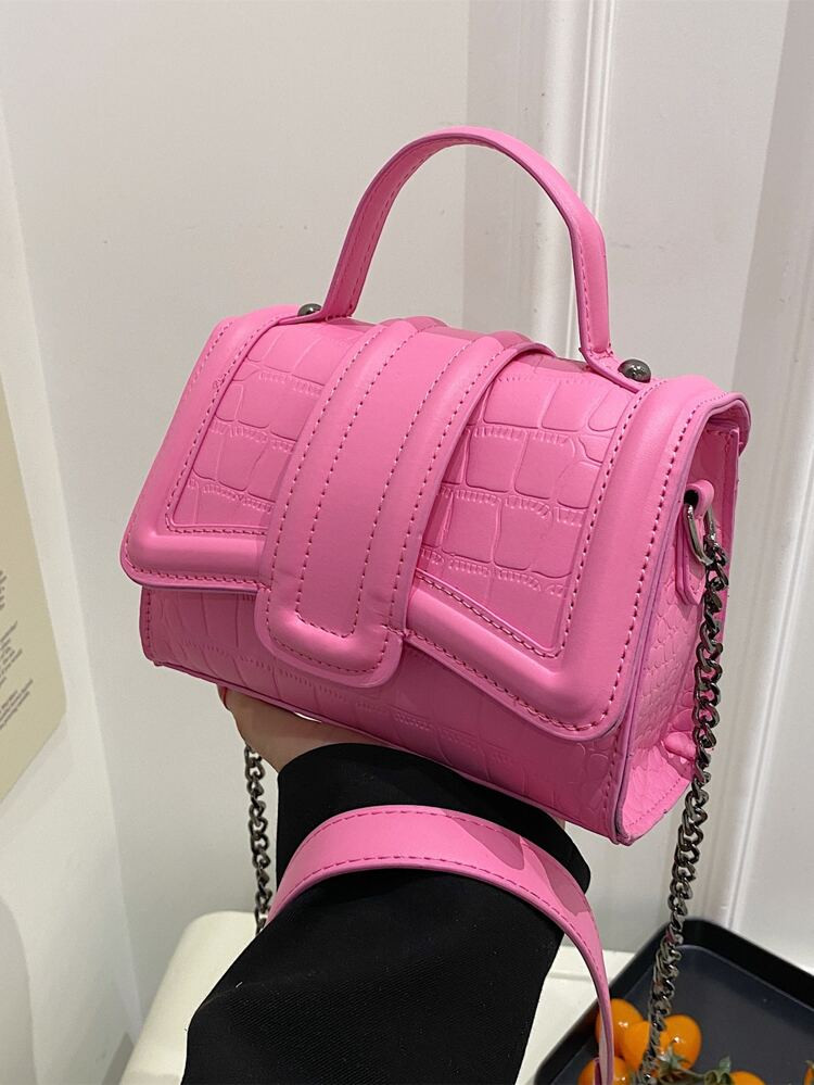 Borsa quadrata effetto coccodrillo patta | SHEIN