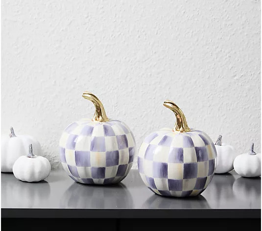 MacKenzie- Childs Set of 2 Mini Pumpkins | QVC