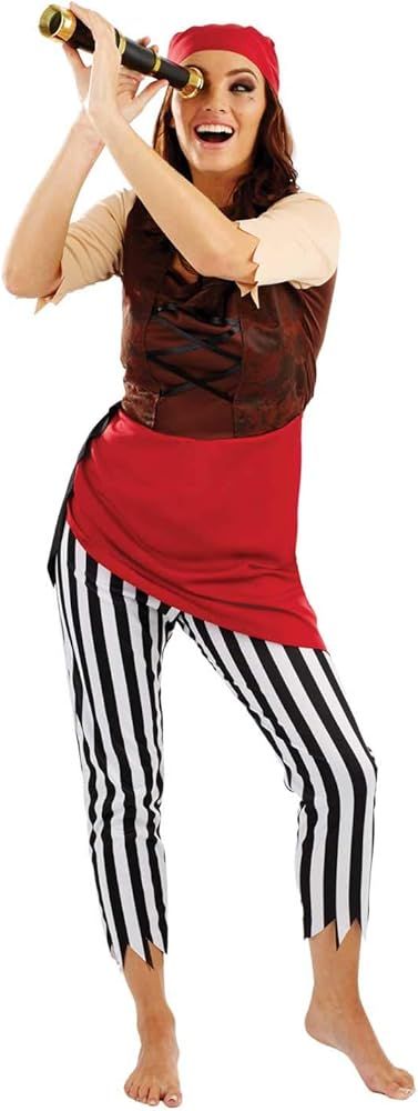 Pirate Costume Women Red Halloween Costumes Available in Sizes S M L XL | Amazon (US)