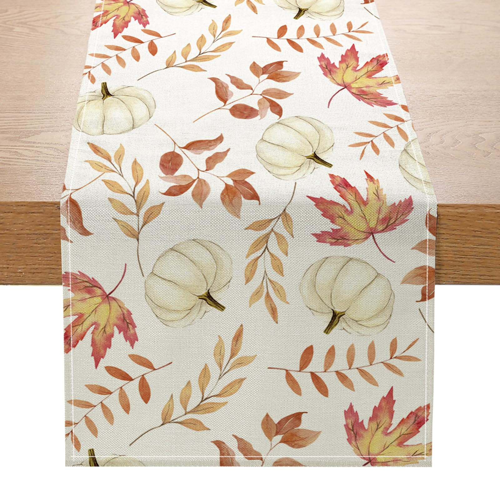 ONFAON Fall Decorations for Home, Fall Table Runner 13x72 Inch, Pumpkins Maple Leaves Thanksgivin... | Amazon (US)