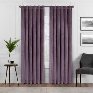 Eclipse Harper Thermalayer Plum Polyester Solid 50 in. W x 108 in. L Lined Noise Cancelling Rod P... | The Home Depot