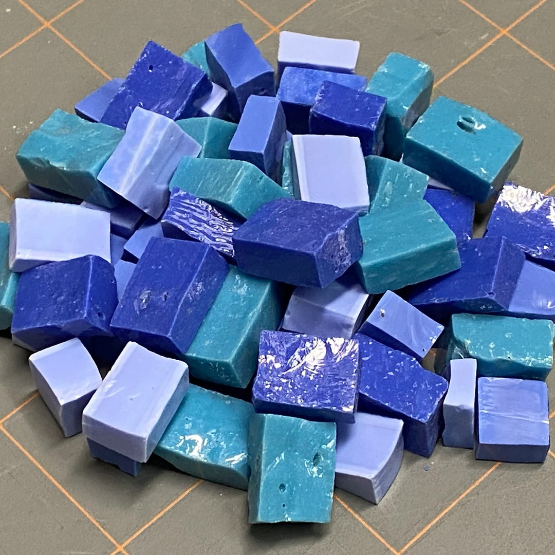 Vintage Italian SMALTI Blue Aqua Ocean Mix Mosaic Hand-Cut Art Glass 60 Tiles, 1/4 lb, 4 oz. | Etsy (US)
