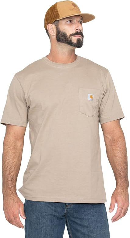 Carhartt Men's Loose Fit Heavyweight Short-Sleeve Pocket T-Shirt | Amazon (US)