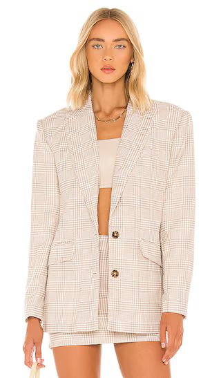 Abigail Blazer in Tan & White | Revolve Clothing (Global)