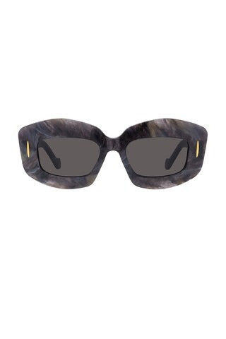 Loewe Anagram Sunglasses in Black Horn & Smoke - Grey. Size all. | FWRD 