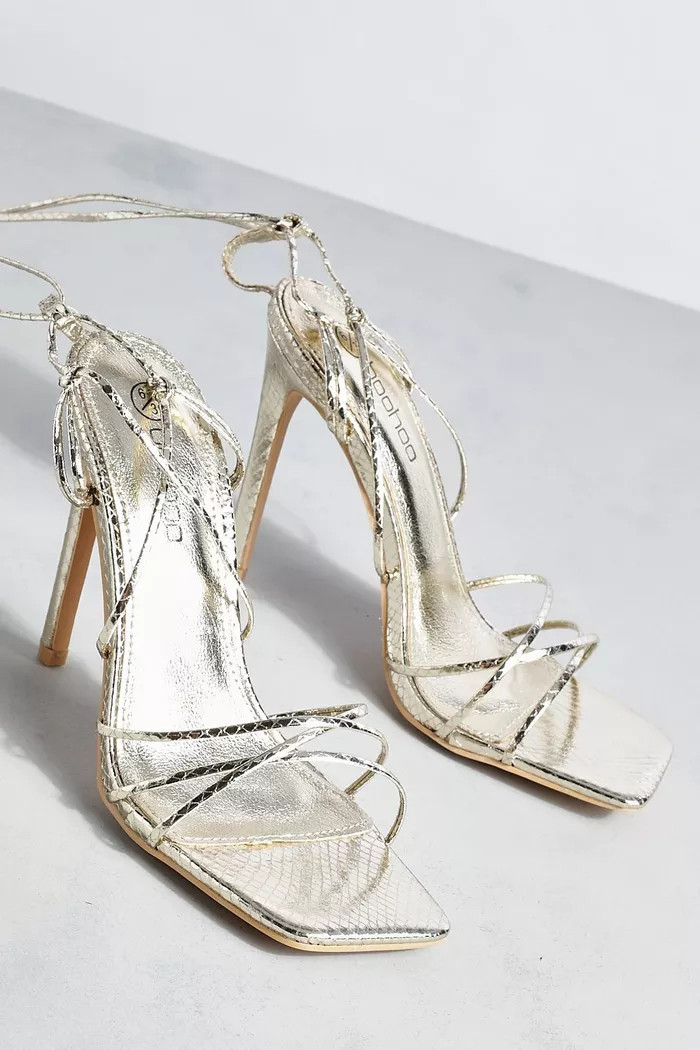 Multi Strap Lace Up Sandal | Boohoo.com (UK & IE)
