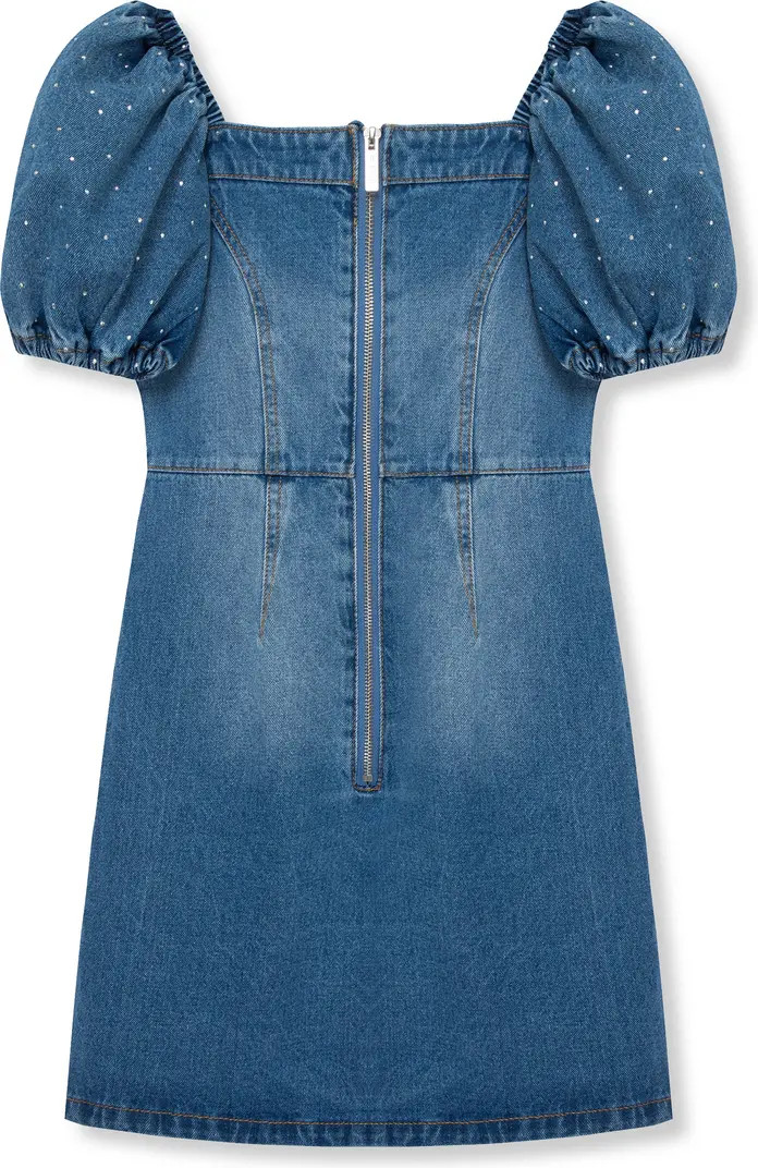 Kids' Rhinestone Denim Dress | Nordstrom