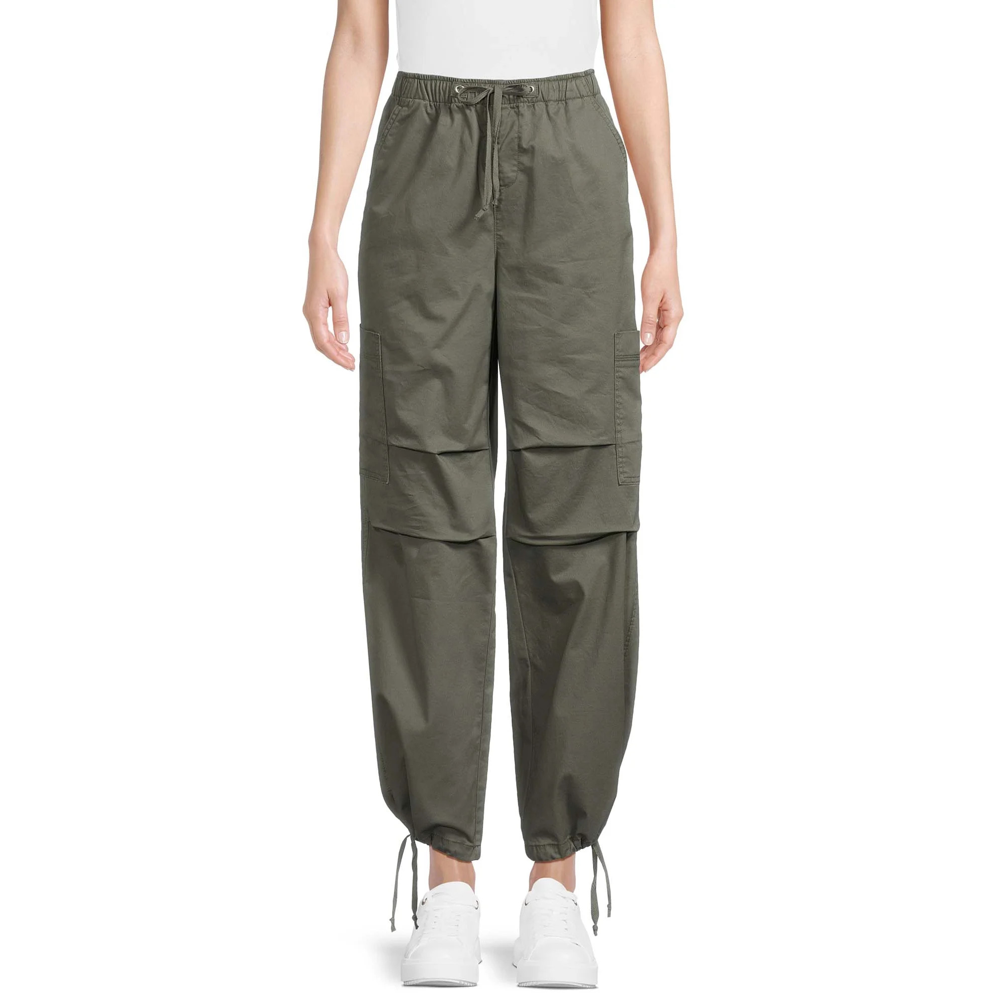 No Boundaries Juniors Twill Parachute Pants, 30" Inseam, Sizes XS-3XL | Walmart (US)