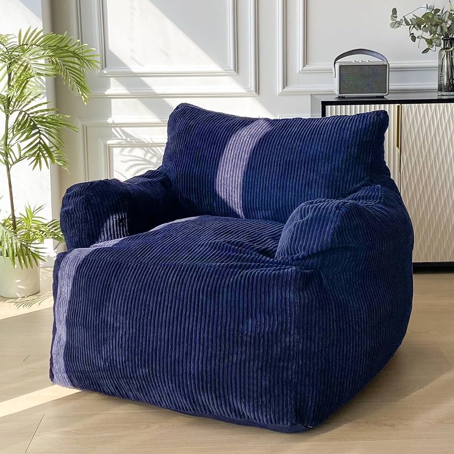 MAXYOYO Giant Bean Bag Chair, Stuffed Bean Bag Couch with Filler Large Living Room Bean Bag Chair... | Amazon (US)