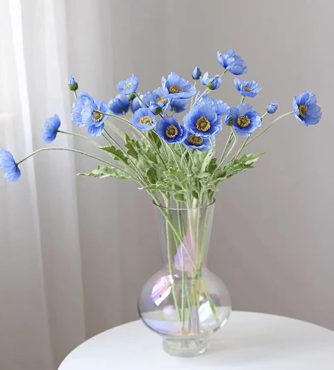 DUYONE Artificial Flowers 6 Stems Poppy Silk Bouquet,for Wedding, Home, Party Decoration,Table Ce... | Amazon (US)