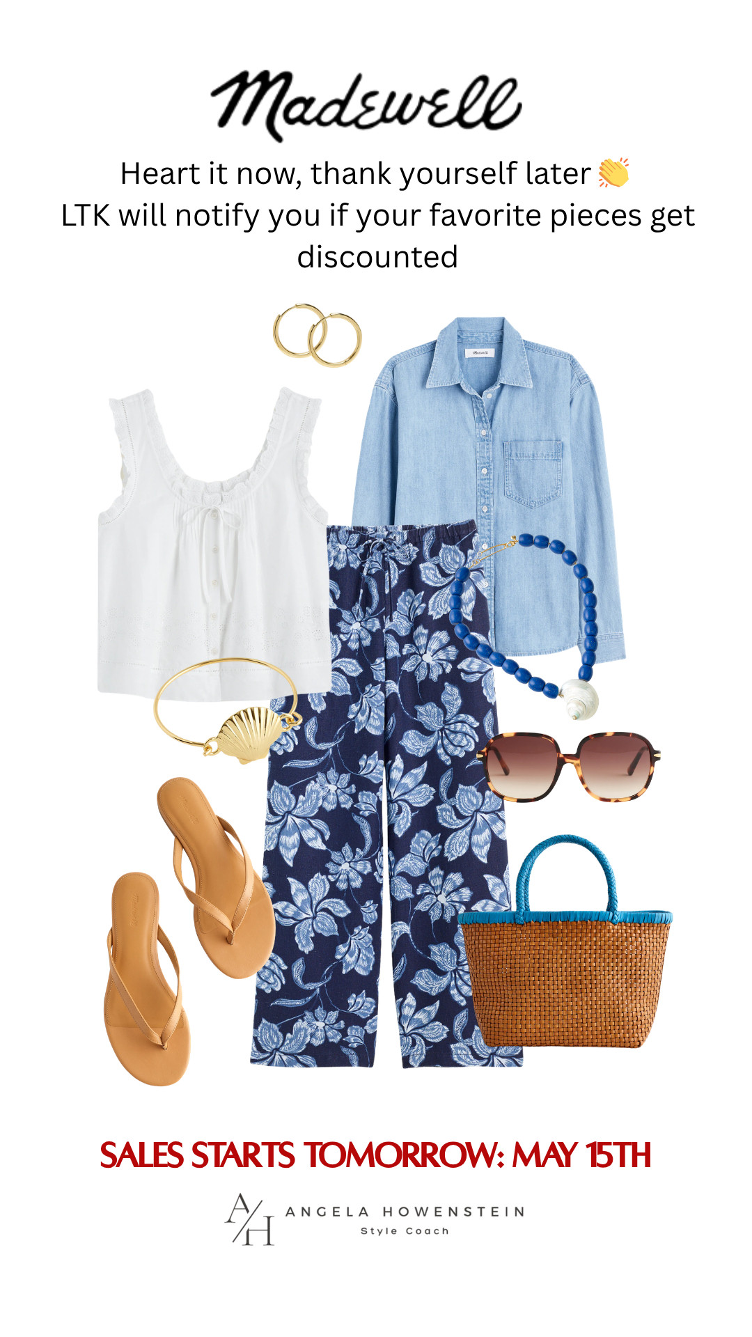 The effortless vacation outfit formula I always come back to ✨

Printed pull-on pants, a soft denim shirt, easy sandals, and woven accessories that instantly make outfits feel pulled together. 

❤️ your favorites in LTK for instant sale notifications tomorrow. 

 #LTKootd #LTKOver40 #LTKSaleAlert