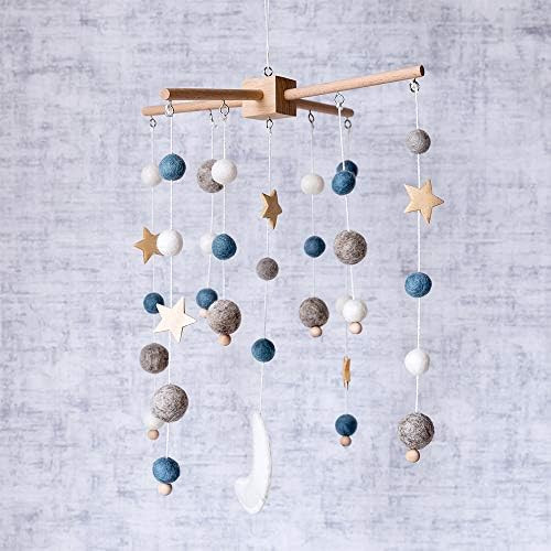Baby Crib Mobile Wooden Wind Chime Bed Bell,Nursery Mobile Crib Bed Bell Baby Bedroom Ceiling Woo... | Amazon (US)
