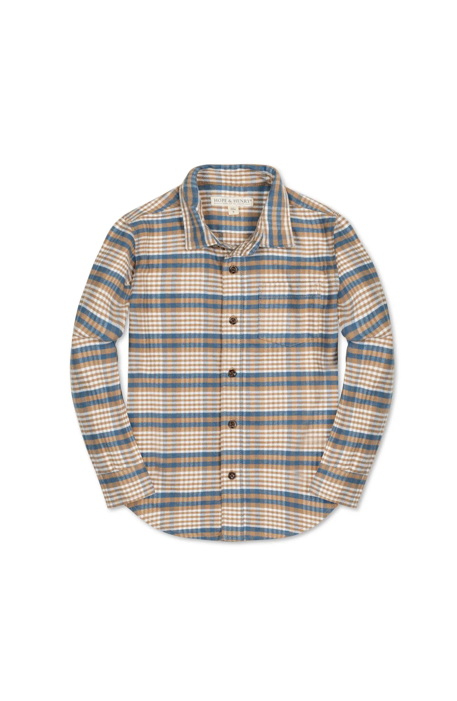 Hope & Henry Boys' Organic Flannel Shirt with Elbow Patches, Kids | Nordstrom | Nordstrom