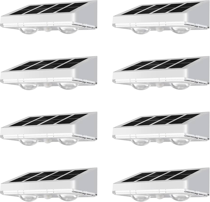 NIORSUN Solar Fence Lights,8 Pack Solars Deck Light,Warm White Color,Outdoor Bulb Waterproof Led ... | Amazon (US)