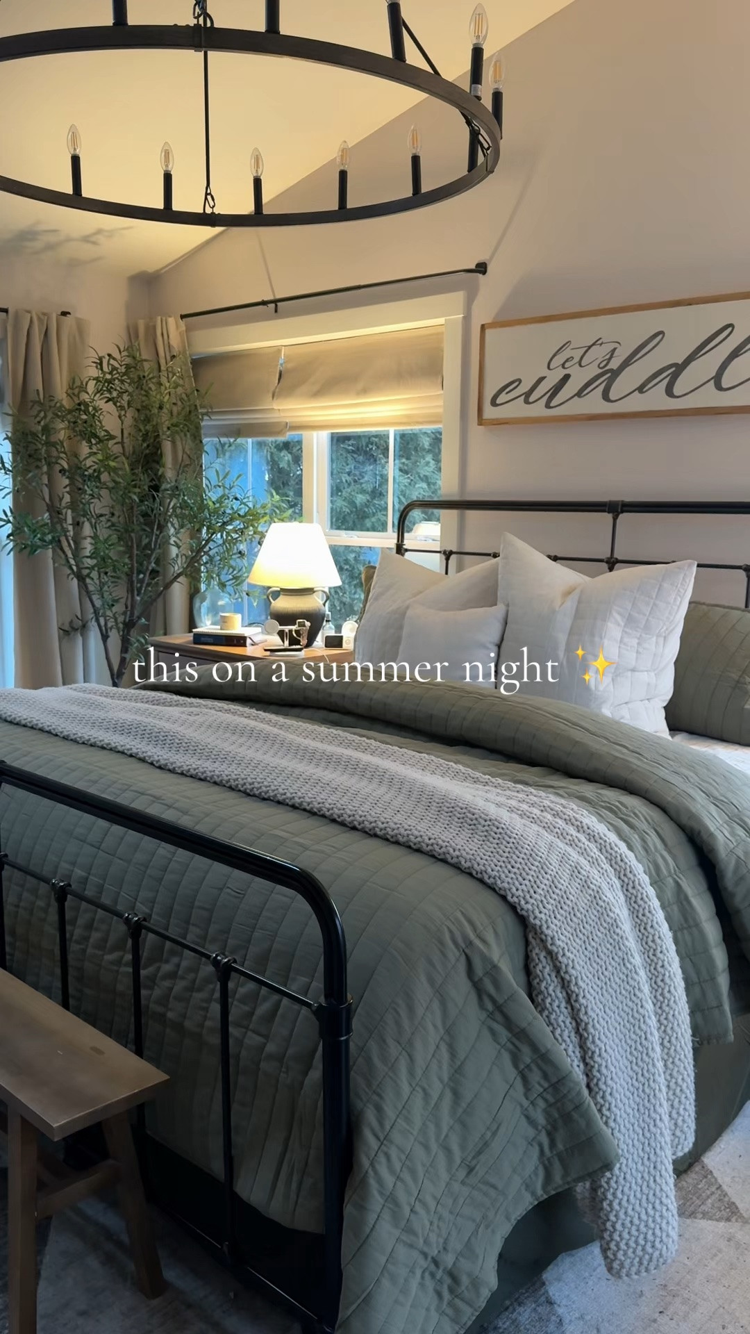 Summer nights just feel different ✨#bedroominspo #bedroom #bedding #bedroomdecor

#LTKHome