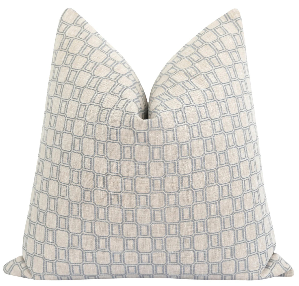Cranston Slate Geometric Jacquard Pillow | Land of Pillows