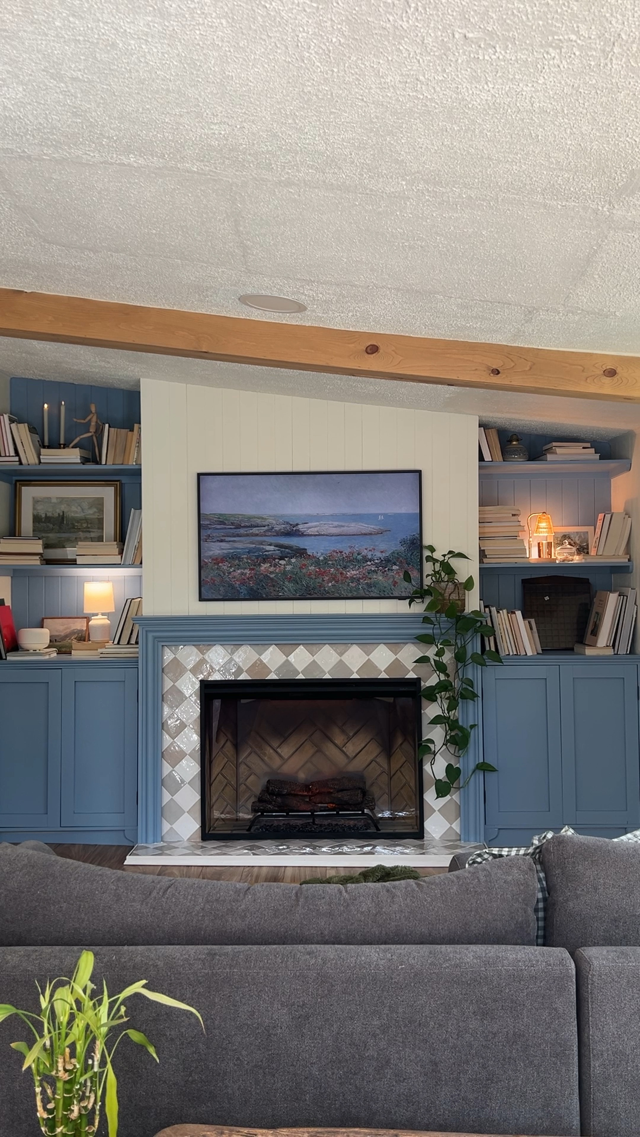 Colorful cottage fireplace living room inspo!

#LTKVideo #LTKHome