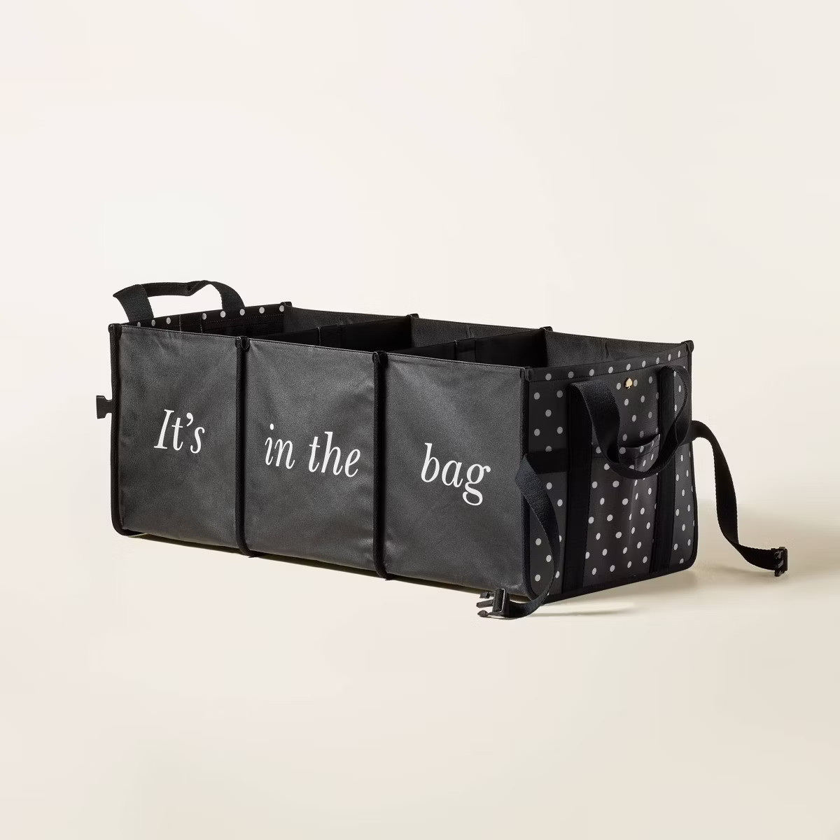 Polka Dot Canvas Car Organizer Tote Bag - kate spade new york x Target Black/White | Target