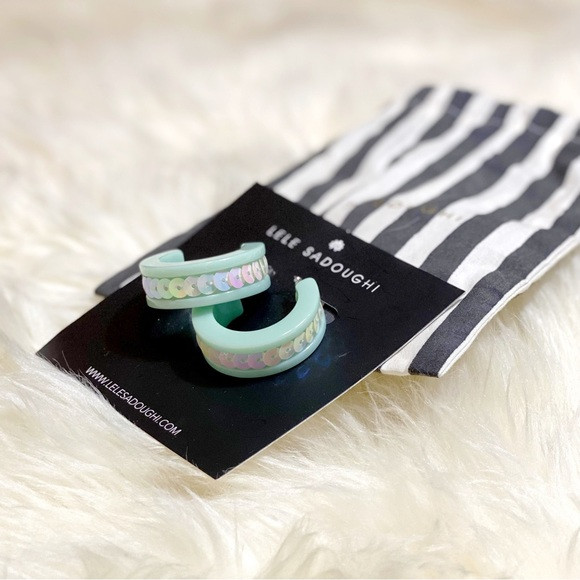 Lele Sadoughi Lola Sequin Hoops | Poshmark