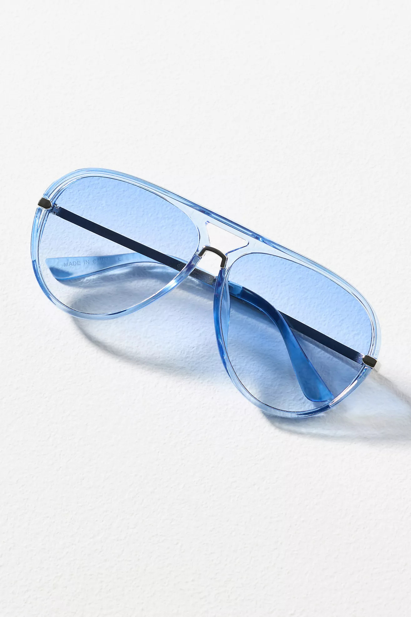 I-SEA Colored Translucent Aviator Sunglasses | Anthropologie (US)