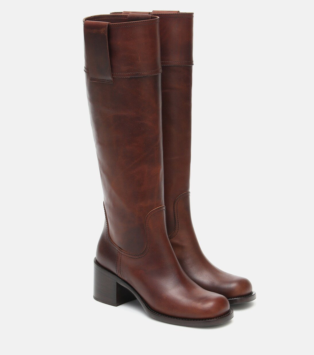 Knee-high leather boots | Mytheresa (DACH)
