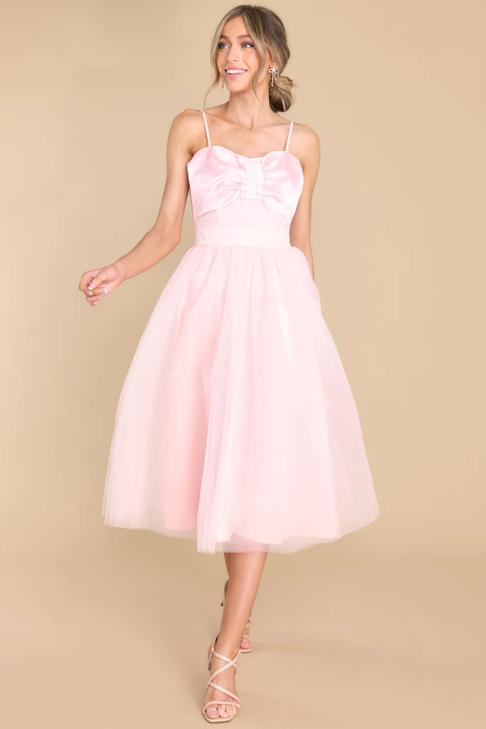 Dance On Air Light Pink Midi Dress | Red Dress 