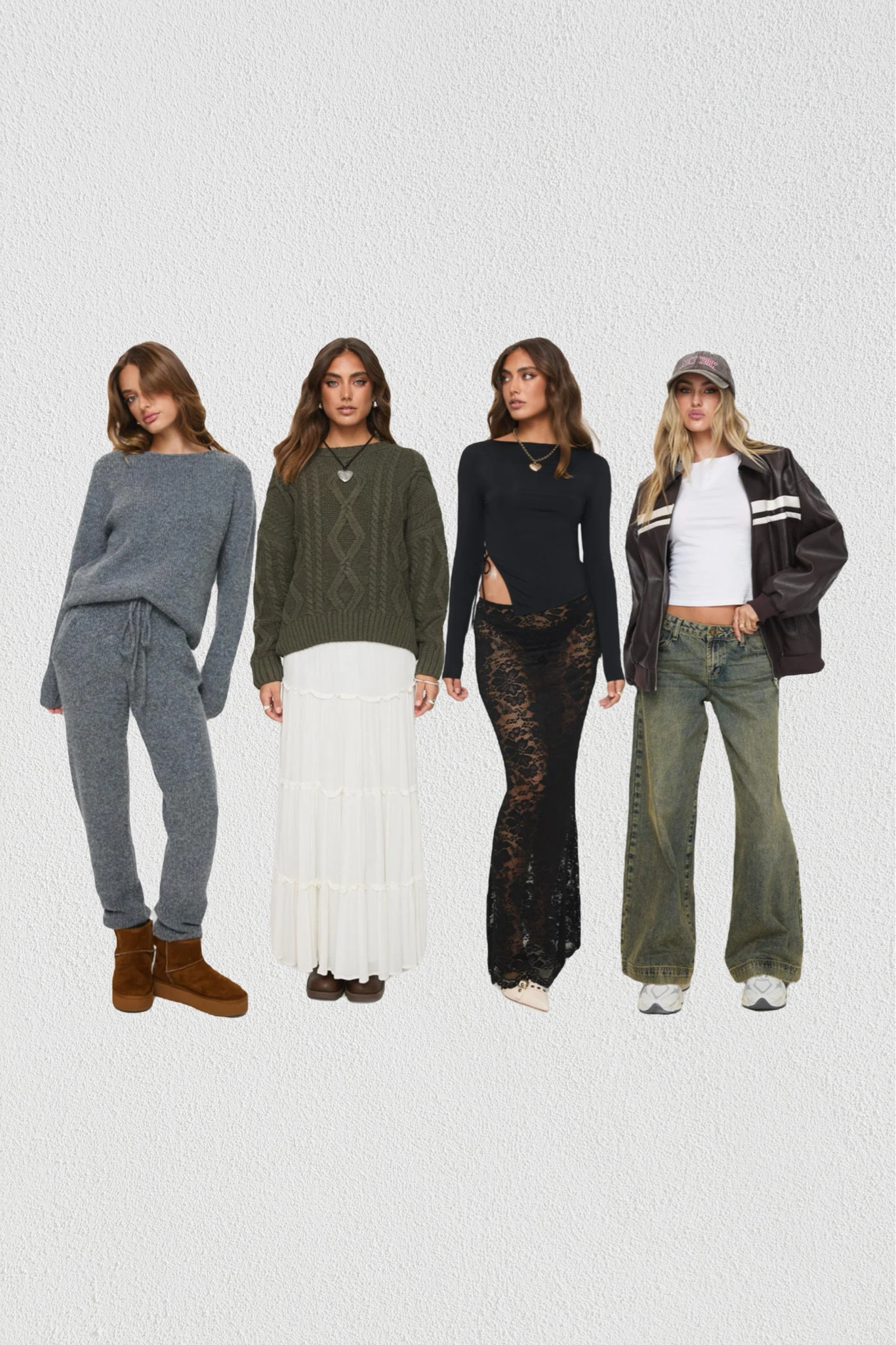 oversized, sweater, cable knit, olive, crewneck, ribbed cuffs, charcoal, wide neckline, drip shoulder, jacket, leather, chocolate, bomber style, faux leather, classic collar, pockets, ribbed waistband, high neckline, ruching, drawstring, asymmetric hem

#LTKWorkwear #LTKBacktoSchool