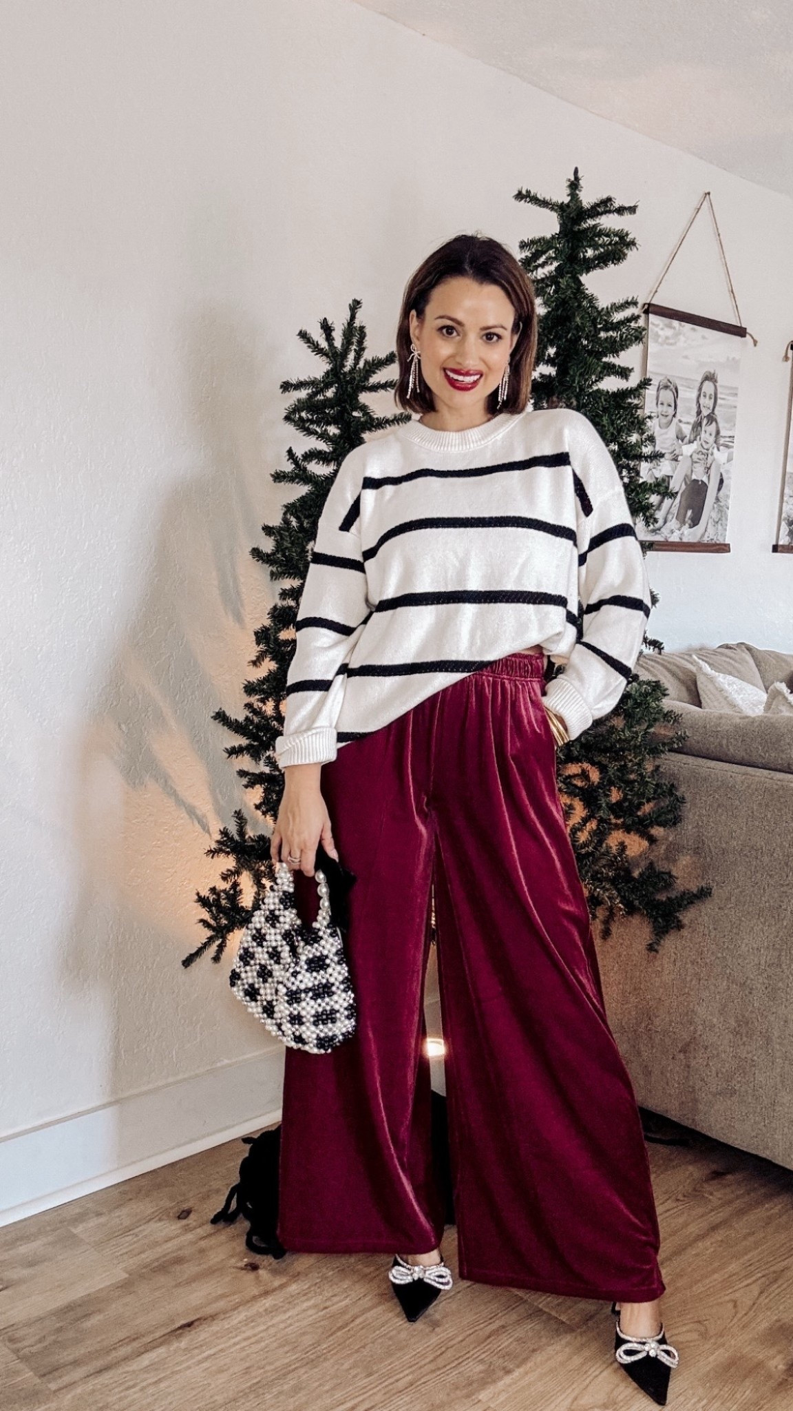 What i would wear HOLIDAY series! This outfit is classy yet chic perfection for a Christmas eve dinner or  Christmas eve church service or really any holiday event! And i would be doing you all a disservice if i didnt tell you how INCREDIBLY comfortable these pants are! Velvet on the outside silk on the inside! 100/10!!

#LTKHoliday #LTKootd #LTKSeasonal