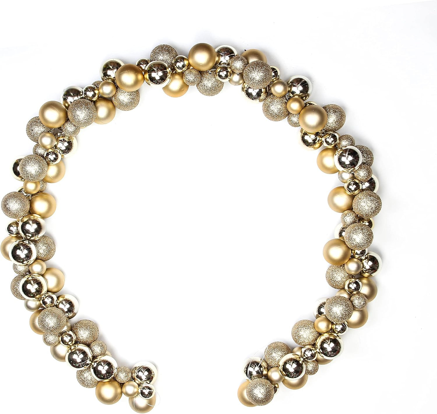 Costyleen 6 Feet Christmas Garland Balls Ornaments, Outdoor Indoor Home Party Xmas Tree Decors De... | Amazon (US)