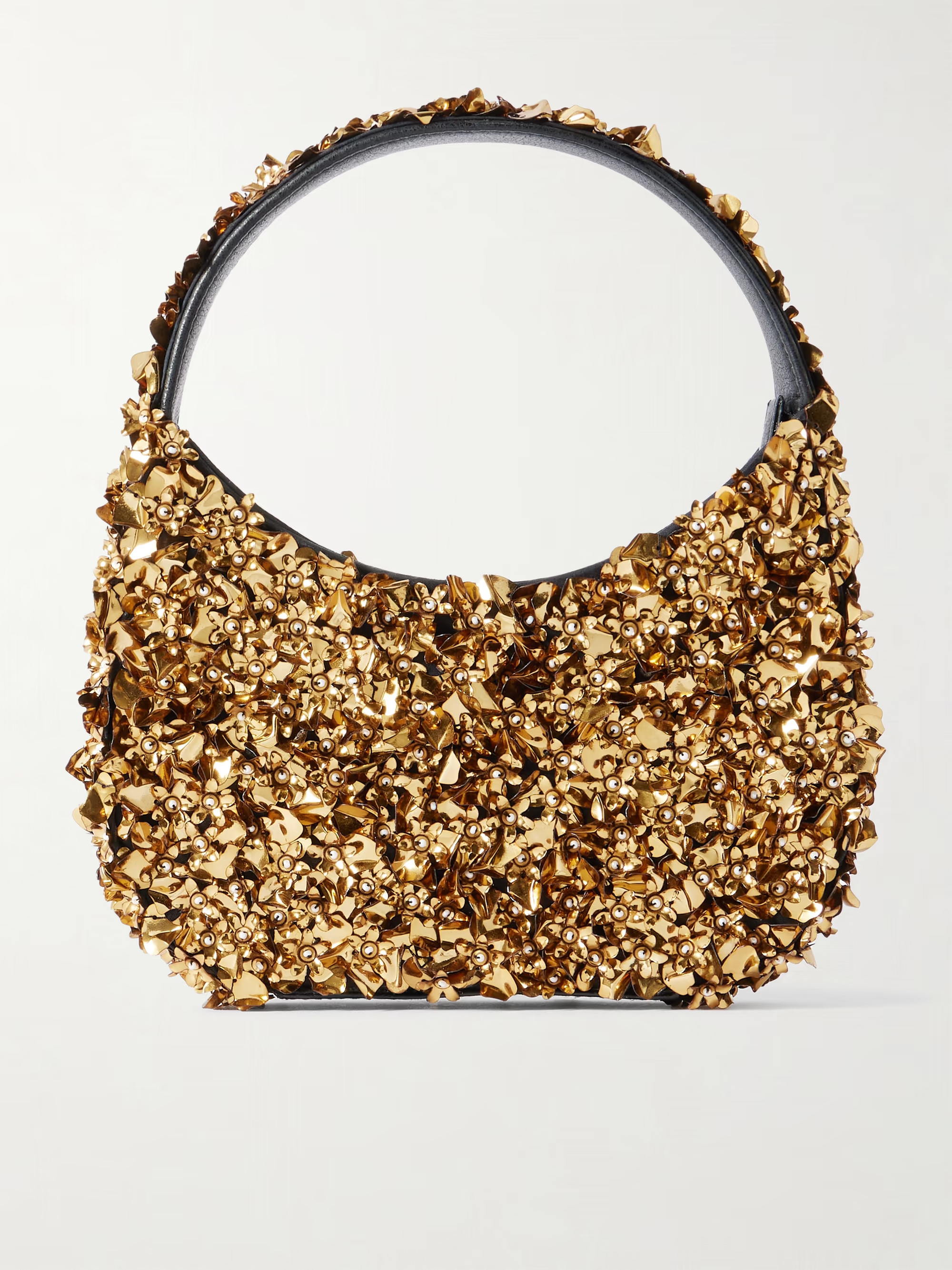 Midas embellished faux leather-trimmed cotton-twill shoulder bag | NET-A-PORTER (UK & EU)