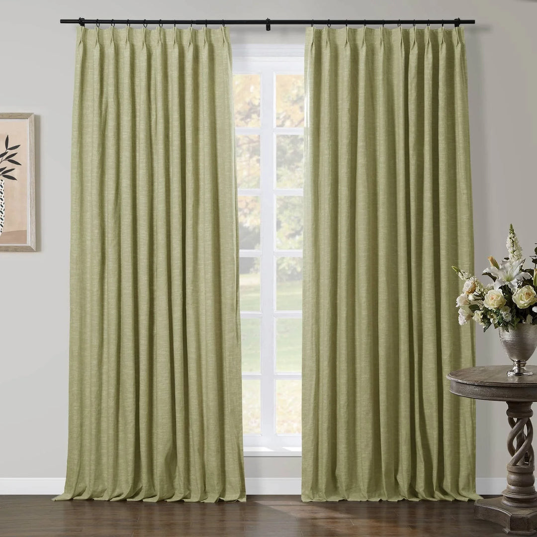 Jenna Linen Curtains & Drapes Pleated | NeutralCurtains