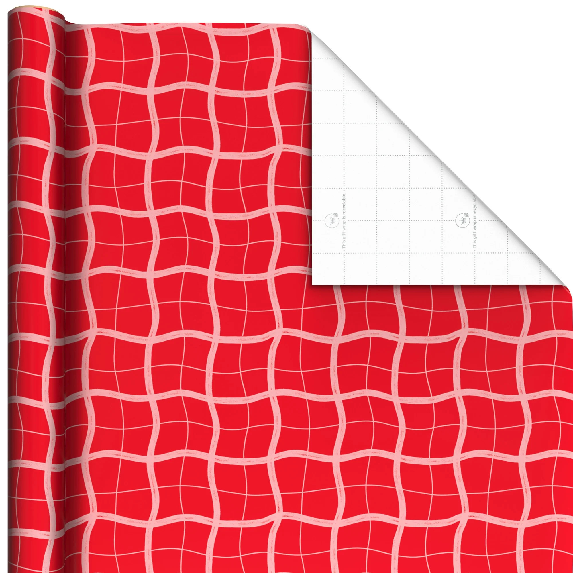 Hallmark Holiday Wrapping Paper Roll (Wavy Red Plaid) 60 Sq. ft. | Walmart (US)