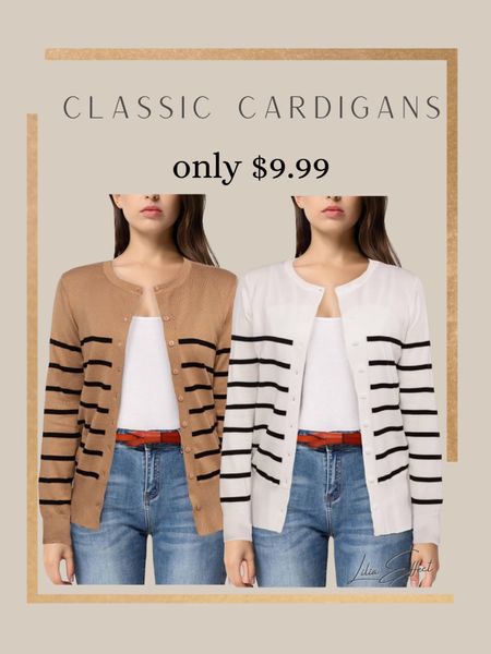 Classic spring cardigans for $9.99 only!

Amazon finds  • Amazon fashion • spring essentials • capsule wardrobe • stripped cardigan • office outfit 

#LTKsalealert #LTKstyletip #LTKworkwear