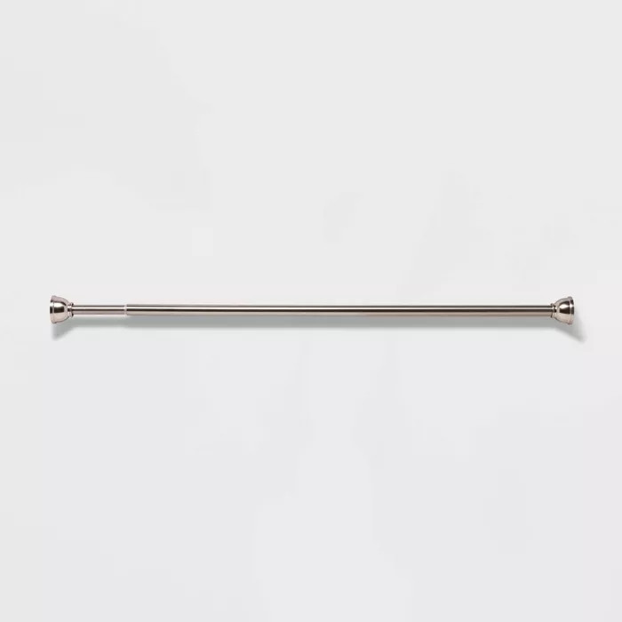72" Rust Proof Stainless Steel Two-Way Mount Round Finial Shower Curtain Rod - Threshold™ | Target