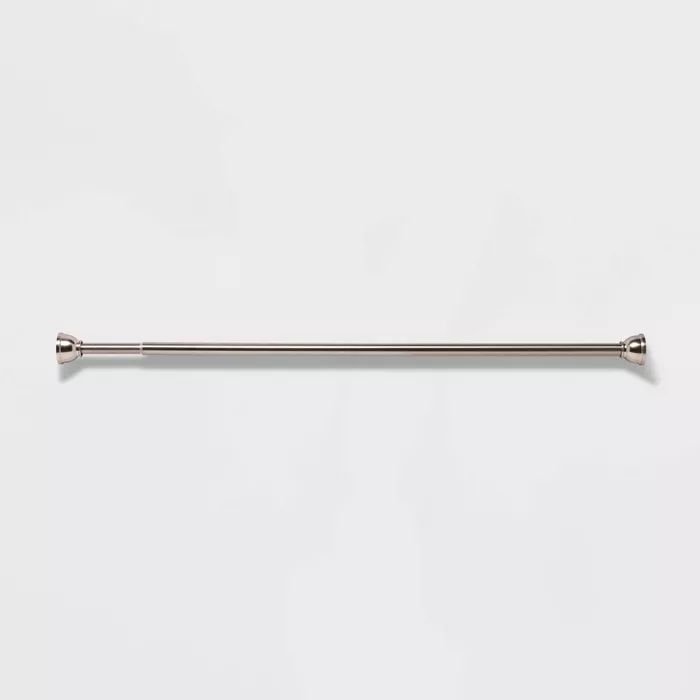 72" Rust Proof Stainless Steel Two-Way Mount Round Finial Shower Curtain Rod - Threshold™ | Target