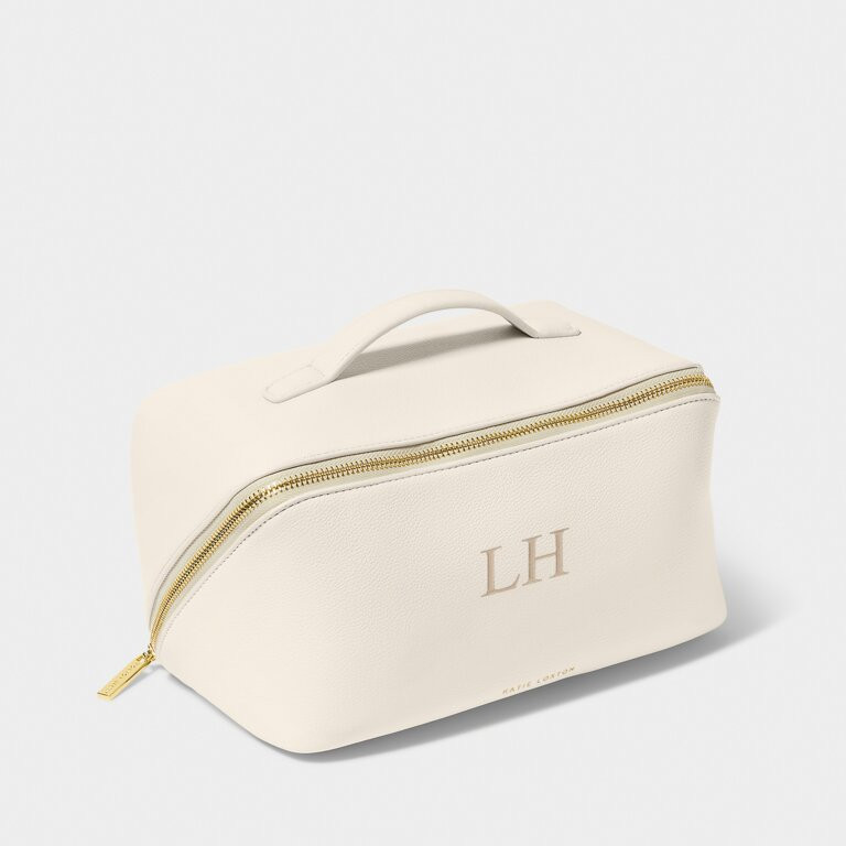 Large Make-Up And Wash Bag in Off White | Katie Loxton Ltd. (UK)