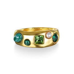 Rococo Gem Ring - Emerald Green | Sequin