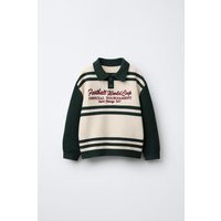 Zara - Polo Varsity In Maglia - Verde Scuro - 6 Anni (116 Cm) - Bambini | Zara IT