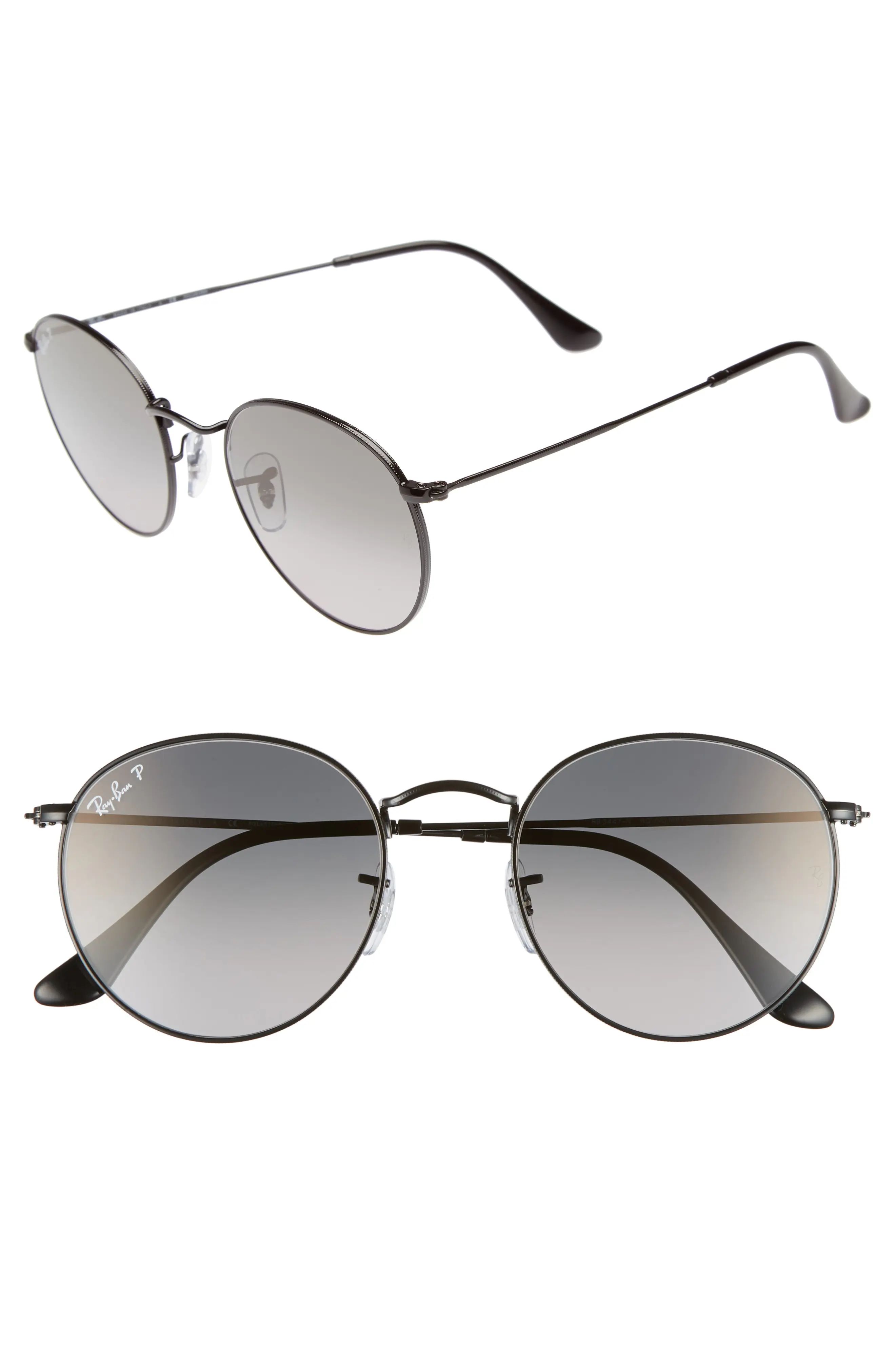 Ray-Ban 53mm Polarized Round Sunglasses | Nordstrom