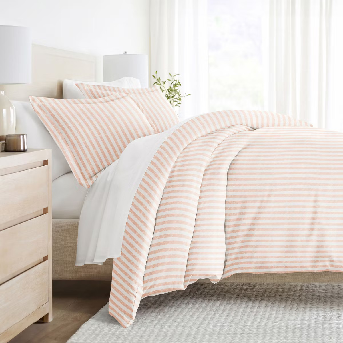 Stripe Pattern Premium Ultra Soft 2PC/3PC Duvet Cover & Shams Set, Easy Care - Becky Cameron (Sha... | Target