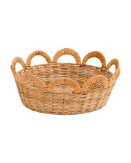 15in Medium Rattan Bowl With Scalloped Edges | Home | Marshalls | Marshalls